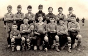 Steve age 11 second from left front row Bridport General School Football Team