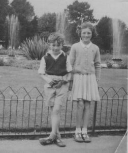 Steve aged 6 and sister Julia at Bournemouth Gardens