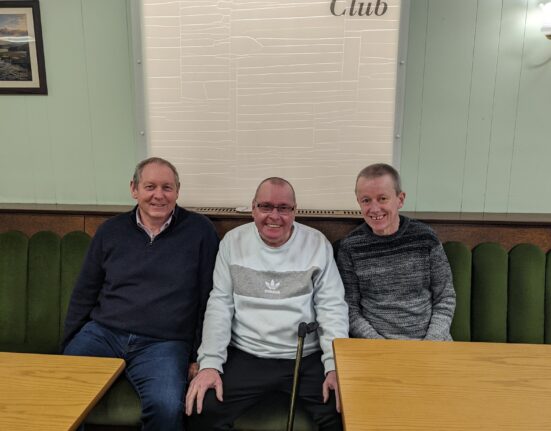 From left chairman Dave Smith secretary Ian Titterington and bar manager Sean Martin 2