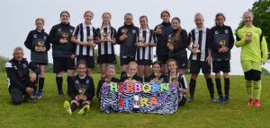 20 May Sherborne Town Ladies U13 The U13s after their league cup win against Merley PIC BY BRENT SMITH