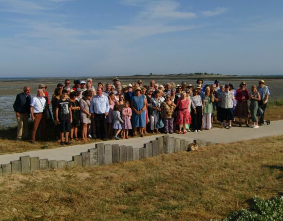 Normandy Visit Group Photo UK French SeaFront