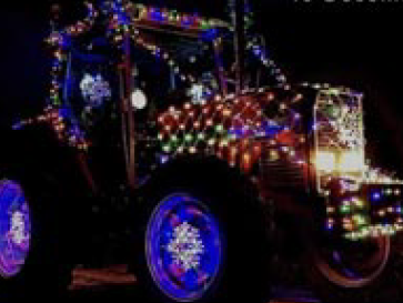 festive tractor