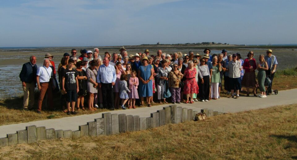 Normandy Visit Group Photo UK French SeaFront
