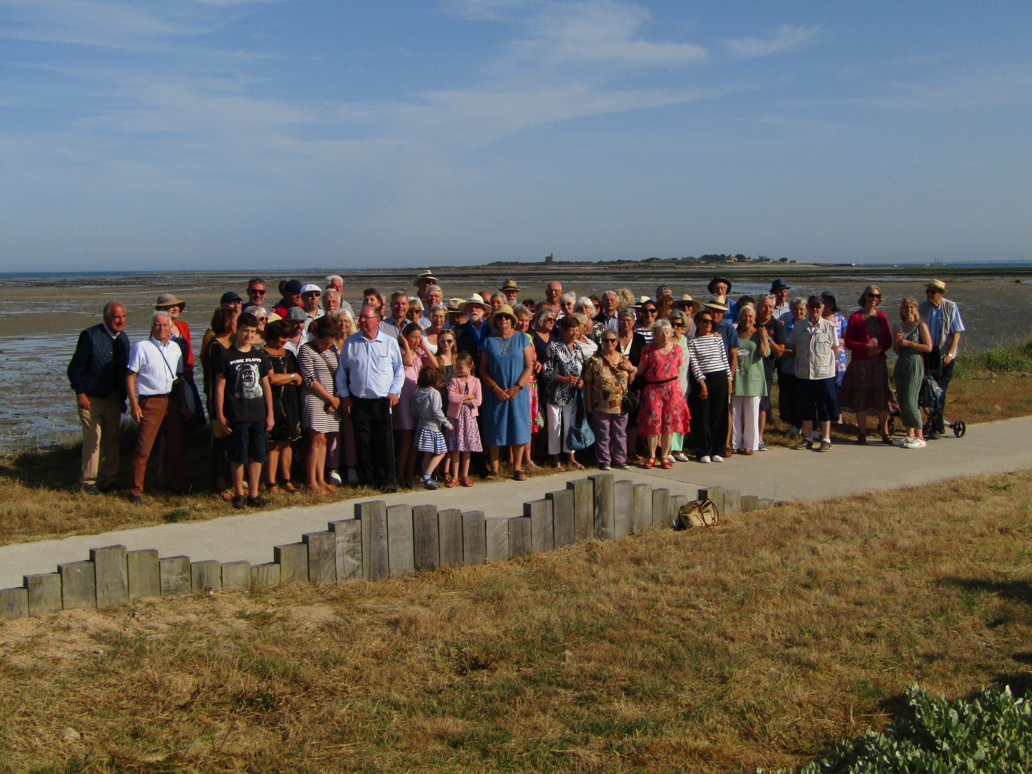 Normandy Visit Group Photo UK French SeaFront