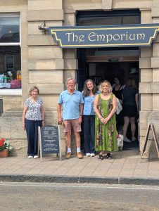 Vertical Emporium from left Mayor Pauline Batstone Jacqui Wragg of Sturbiz Stur Action chair Nick Dobson and artist and Stur Action shop manager Cheryl Bee