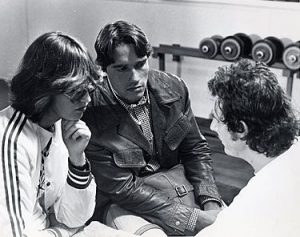 With Arnie for The London Weekend Show