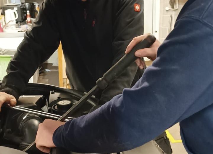 Josh Year 11 Learning new motor vehicle Skills at Evans Garage Crossways