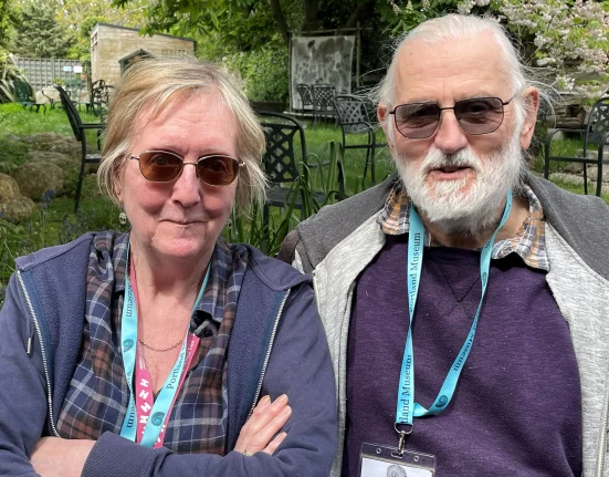 Portland Museum volunteers Stella and John New