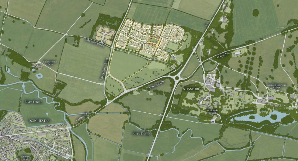 Stinsford Hill Illustrative Masterplan © Grainger plc 2048x1339 1