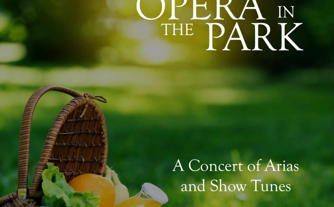 "Opera in the Park poster promoting Opera in Oborne festival concert of arias and show tunes