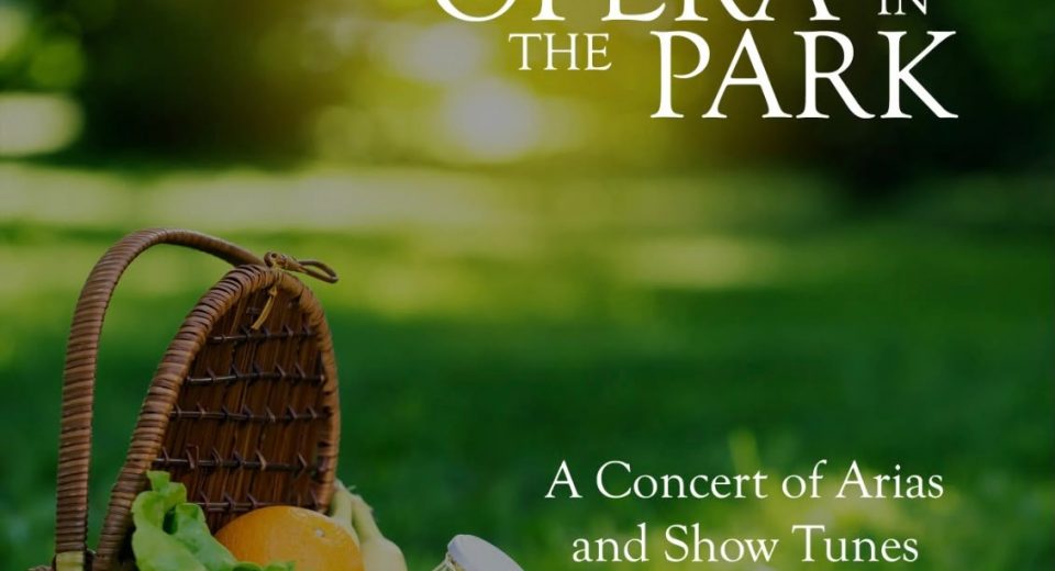 "Opera in the Park poster promoting Opera in Oborne festival concert of arias and show tunes