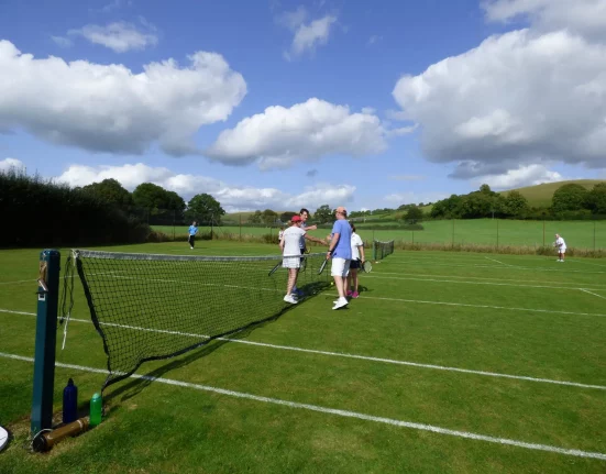 Cattistock Lawn Tennis Club is in a gorgeous setting with top quality grass courts