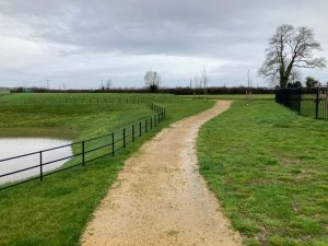 Basin and fence