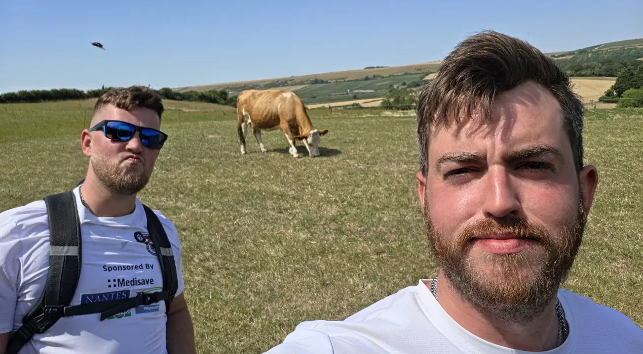 Barney Lantree and Weymouth's Ashley Wild during training for their Three Peaks challenge