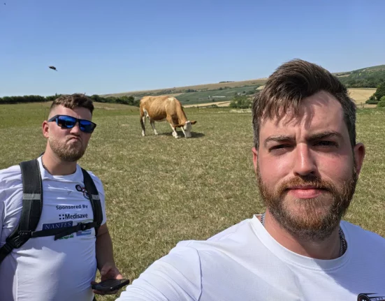 Barney Lantree and Weymouth's Ashley Wild during training for their Three Peaks challenge