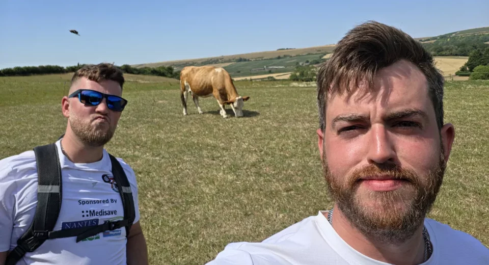Barney Lantree and Weymouth's Ashley Wild during training for their Three Peaks challenge