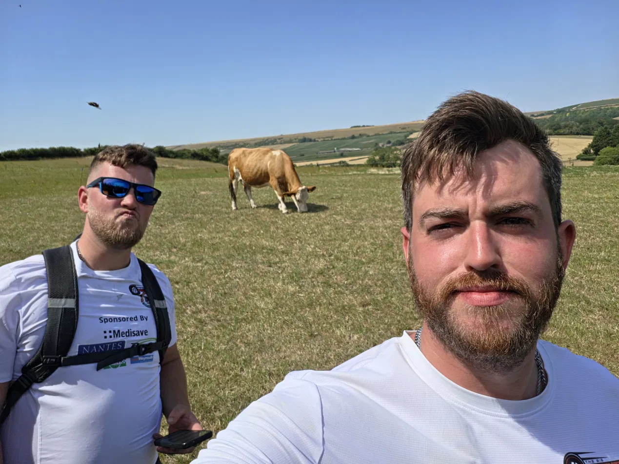 Barney Lantree and Weymouth's Ashley Wild during training for their Three Peaks challenge